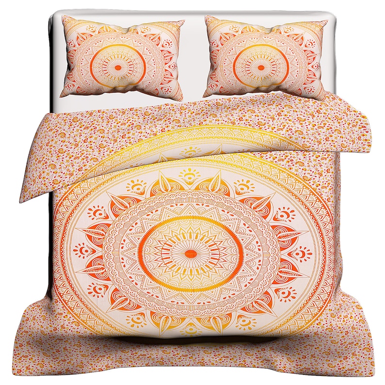 Ombre Mandala Bed Quilts Cover Blanket Bedding Bedspread Throw Queen Cotton Comforter Handmade Bedspread Hippie Duvet Doona Blanket