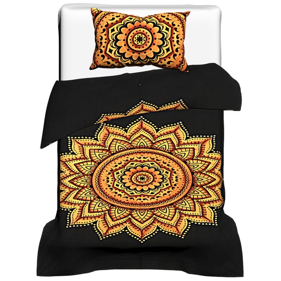 Bedding Bedspread Throw Indian Cotton Mandala Duvet Cover Etsy
