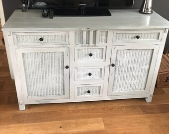 Bedside Table In Shabby Chic Cupboard Night Cupboard In Etsy