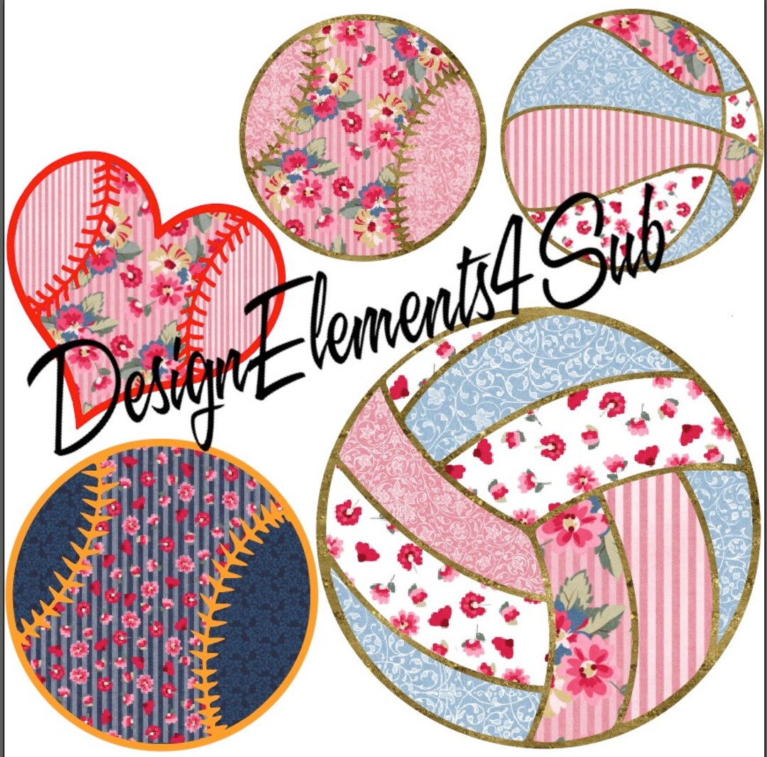 Patchwork Sport Digital File Patchwork Sports Balls -all Seperate Files to Use in Your ...