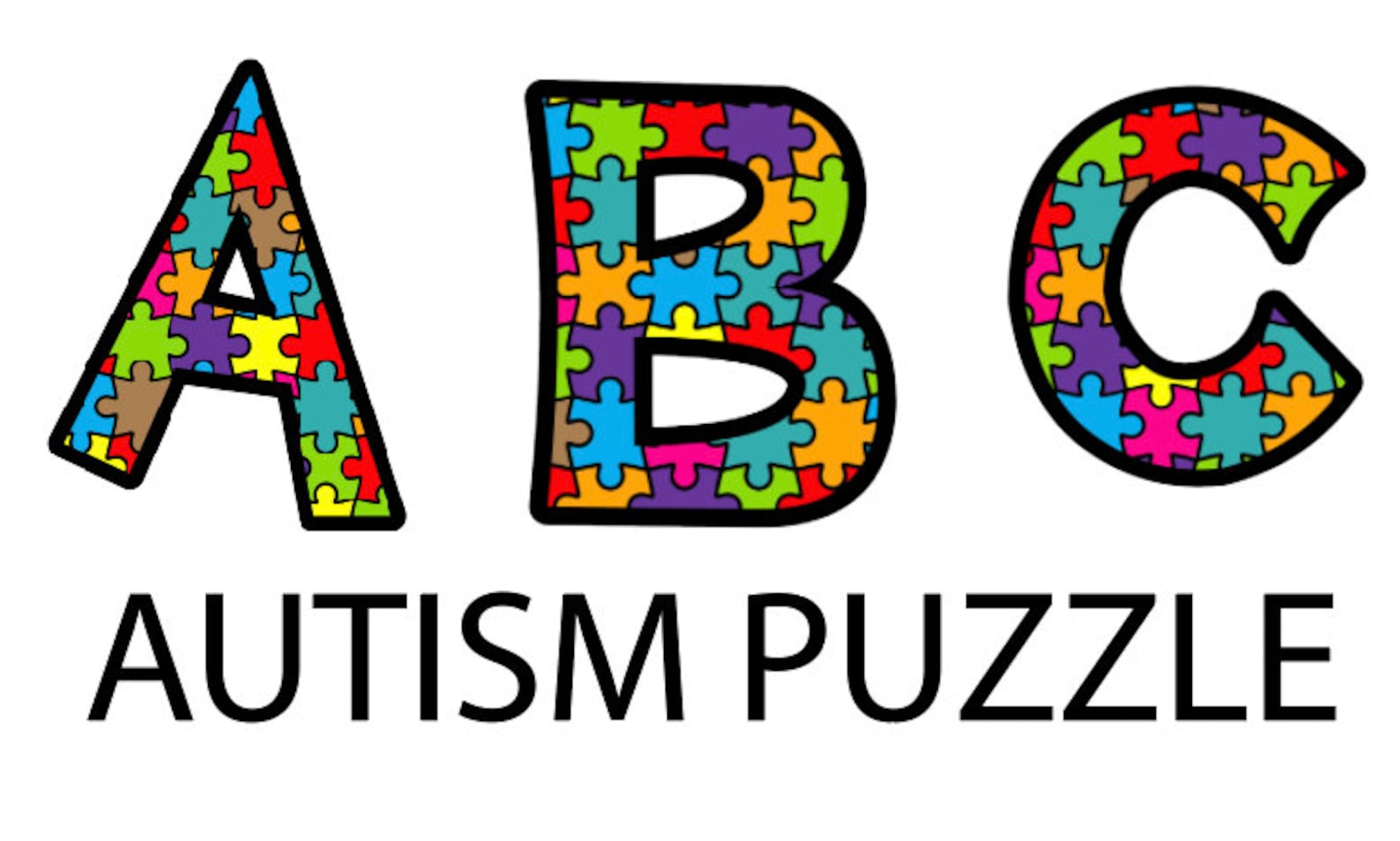 Digital File 26 AZ Autism Puzzle Font All Seperate Files Etsy