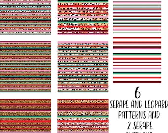 Serape and Leopard PNG Backgrounds (Digital File)