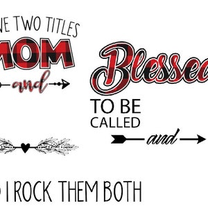 Digital Files Buffalo Plaid I HaveTitles and Blessed Blanks   all Seperate PNG files