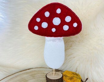 ITH embroidery file 13x18 frame toadstool on rod