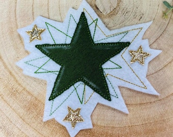 Embroidery file 18x30 frame star application