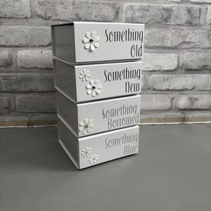 Wedding Bridal Shower Gift Box Tower: Something Old New Borrowed Blue   USA SHOP
