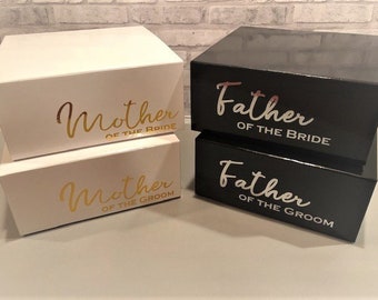 Personalized Wedding Keepsake Box: Bride Groom Mother Father - Wedding Party  USA SHOP