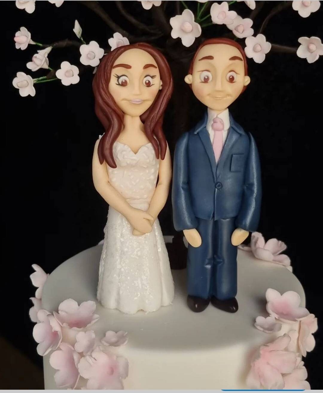 Personalised Bride and Groom Wedding Cake Toppers, Edible - Etsy UK
