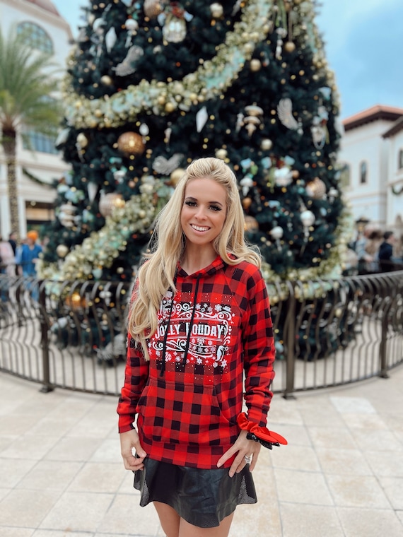 Jolly Holiday Disney Christmas Buffalo Plaid Sweat à capuche