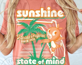 Orange fågelskjorta - Sunshine State of Mind-skjorta