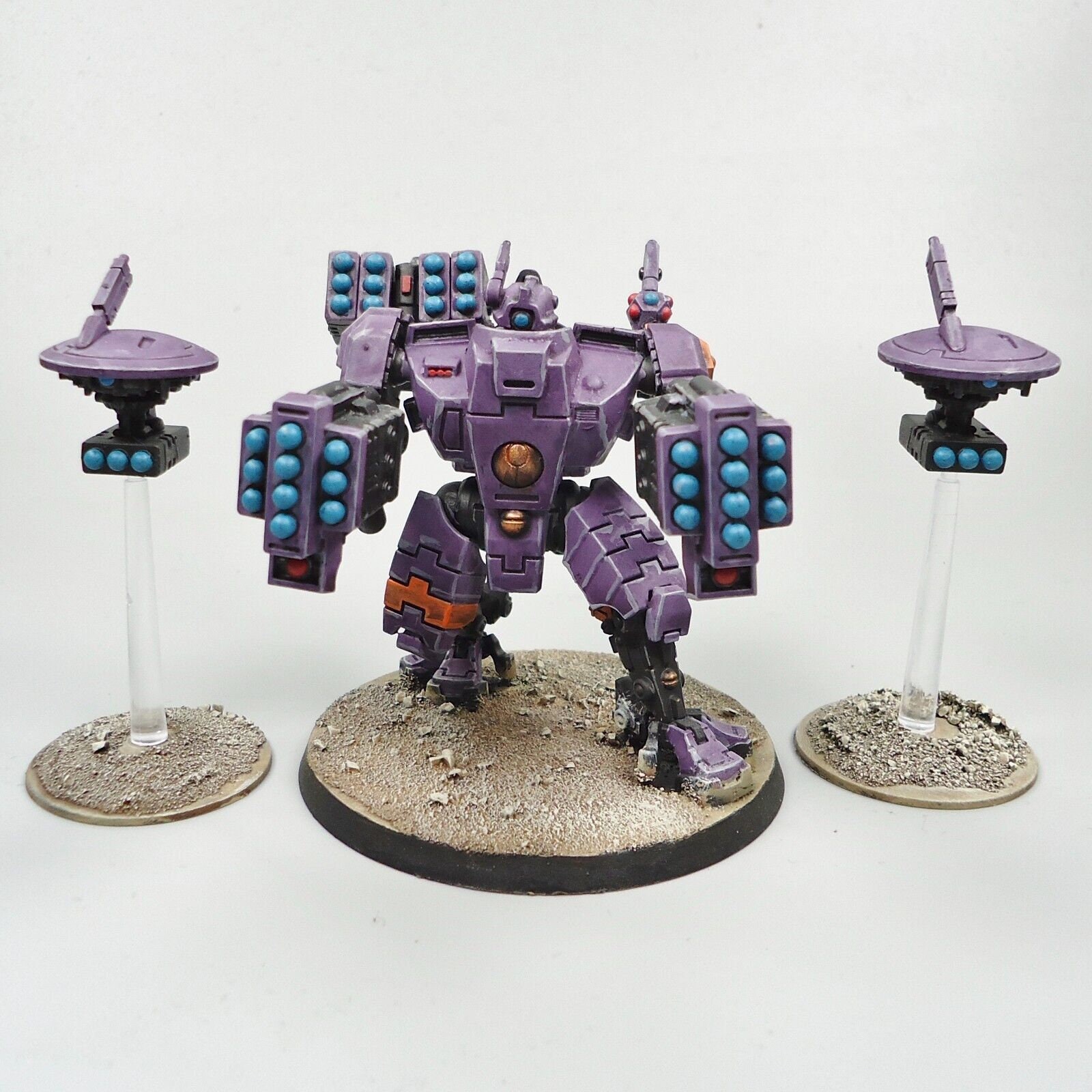 Warhammer 40k Army Tau Empire Broadside Battlesuit Painted and