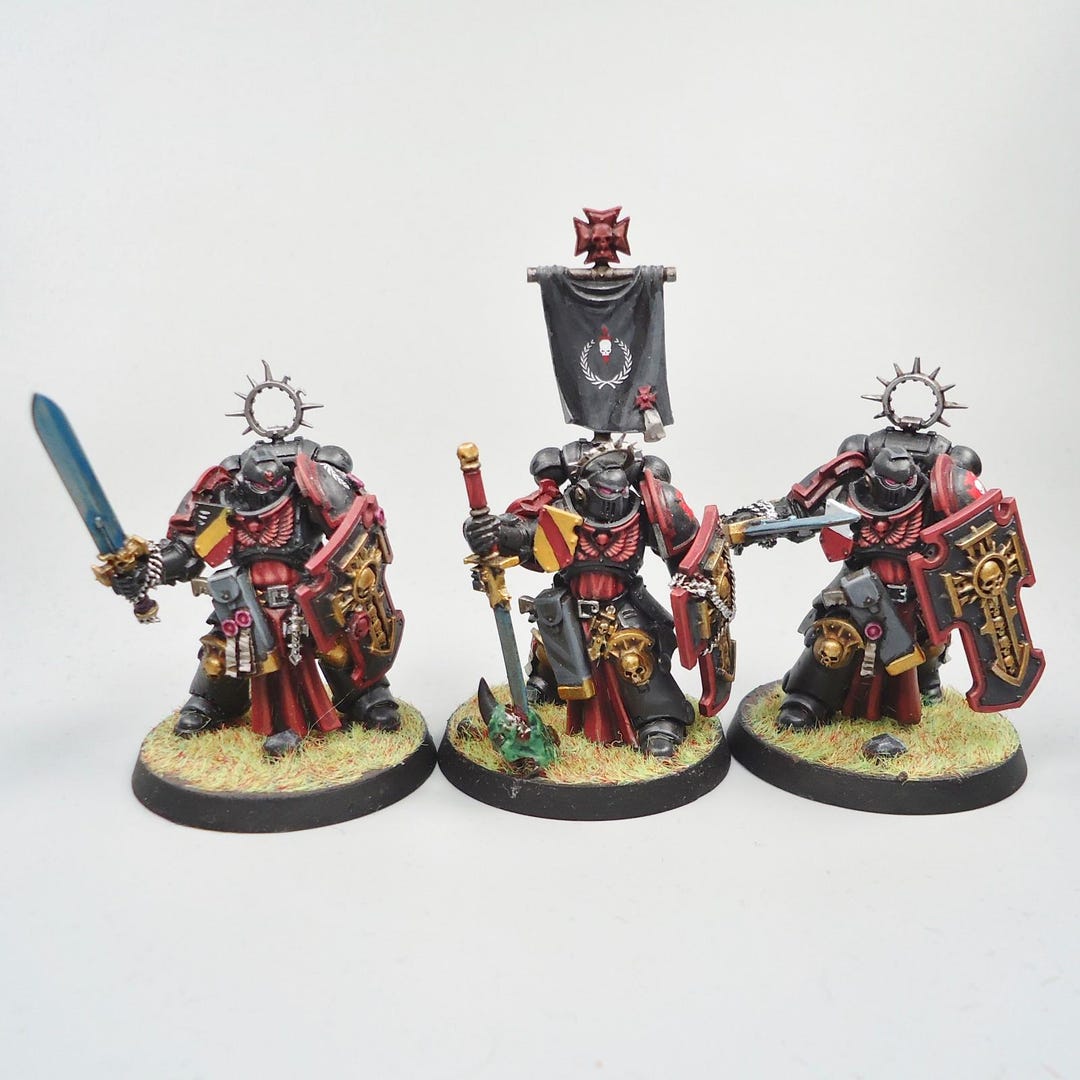 Warhammer 40k Army Space Marines Black Templars Bladeguard Veterans X3 ...