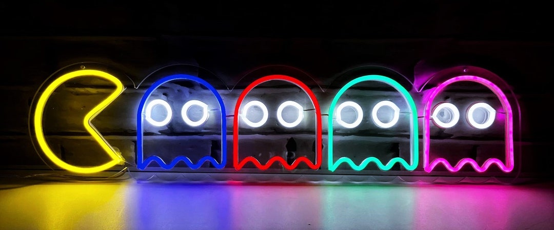 Pacman Neon License Plate Neon Sign - Etsy