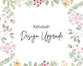 Ketubah Design Upgrade for Jewish Wedding Vows, Simple Design Upgrade for Any Ketubah