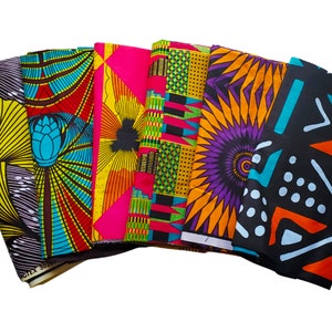 Fat Quarter Bundles, Ankara fabric, Kente fabric, Assorted Patterns, Random Mix, Quilting, Clothing, Headwraps, Cotton, Cotton blend