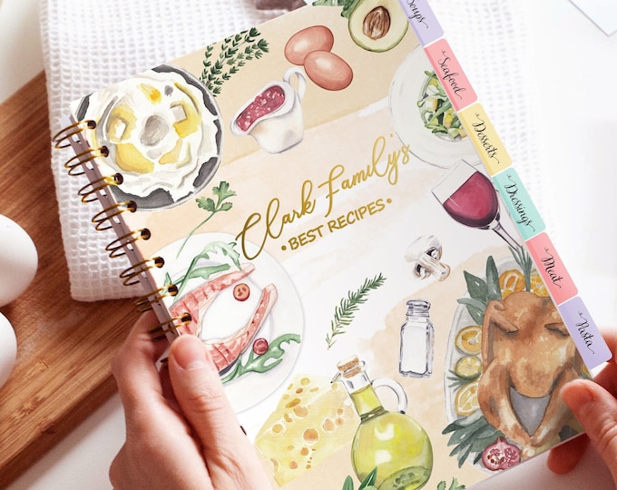Recipe Book Personalized Cookbook Mother's day gift, Family Recipe Book Custom Recipe Journal