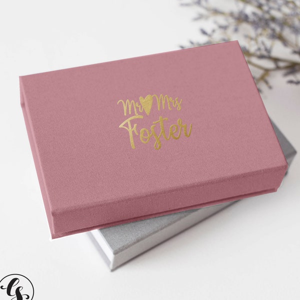 Photo Box Personalized Linen Photo Print Box wedding Photographer boxes Anniversary Gift
