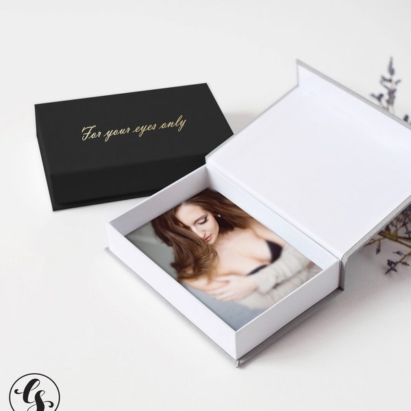 Boudoir Photo Box Keepsake Box. Boudoir gift for Husband. 6x8 5x7 4x6 Photo Print Box Personalized