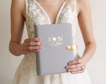 Wedding Planner Personalized Engagement Gift for her, Wedding Notebook Organizer, Engagement Gift for Bride