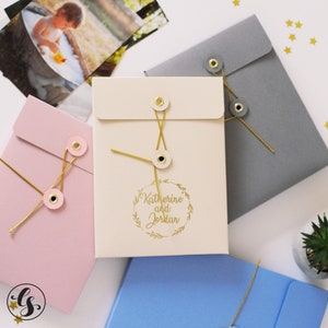 Personalized envelopes, photo envelopes for prints 4x6, 5x7, 6x8, wedding envelopes custom photo box image 3