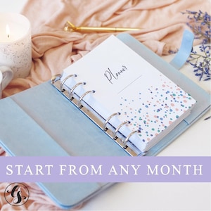 2025-2026 year Planner Organiser, Monogram Daily Weekly Planner 2025, Refillable Planner birthday gift for daughter, Academic planner