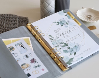 Linen Wedding Planner Book Personalized Bridal Organizer: Engagement Gift for Her