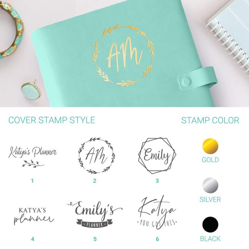 Personalized Leather Daily Planner 2025 Leather Binder & Journal With