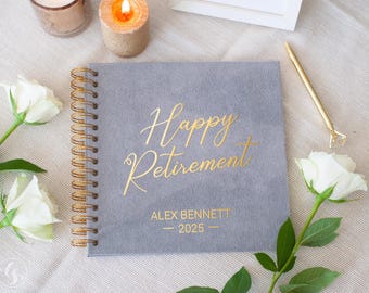 Personalized Retirement Guest Book, Retirement Gift for Him Her, Congratulations on Your Retirement Album