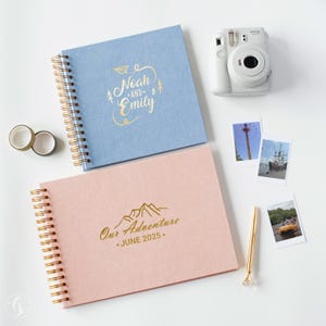 Our Adventure Book Travel Memories Book Scrapbook, Adventure Album for Him Anniversary Gift Personalized Adventure Photo Album