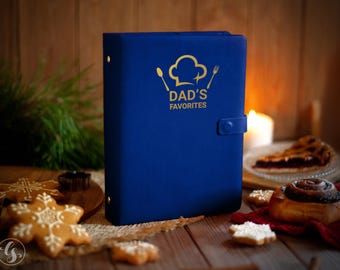 Personalized Recipe Book for Dad, Family Cookbook Binder - Housewarming Gift for Men