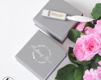 Custom USB Box and Wedding USB Stick Personalized USB Engraved Packaging Photography