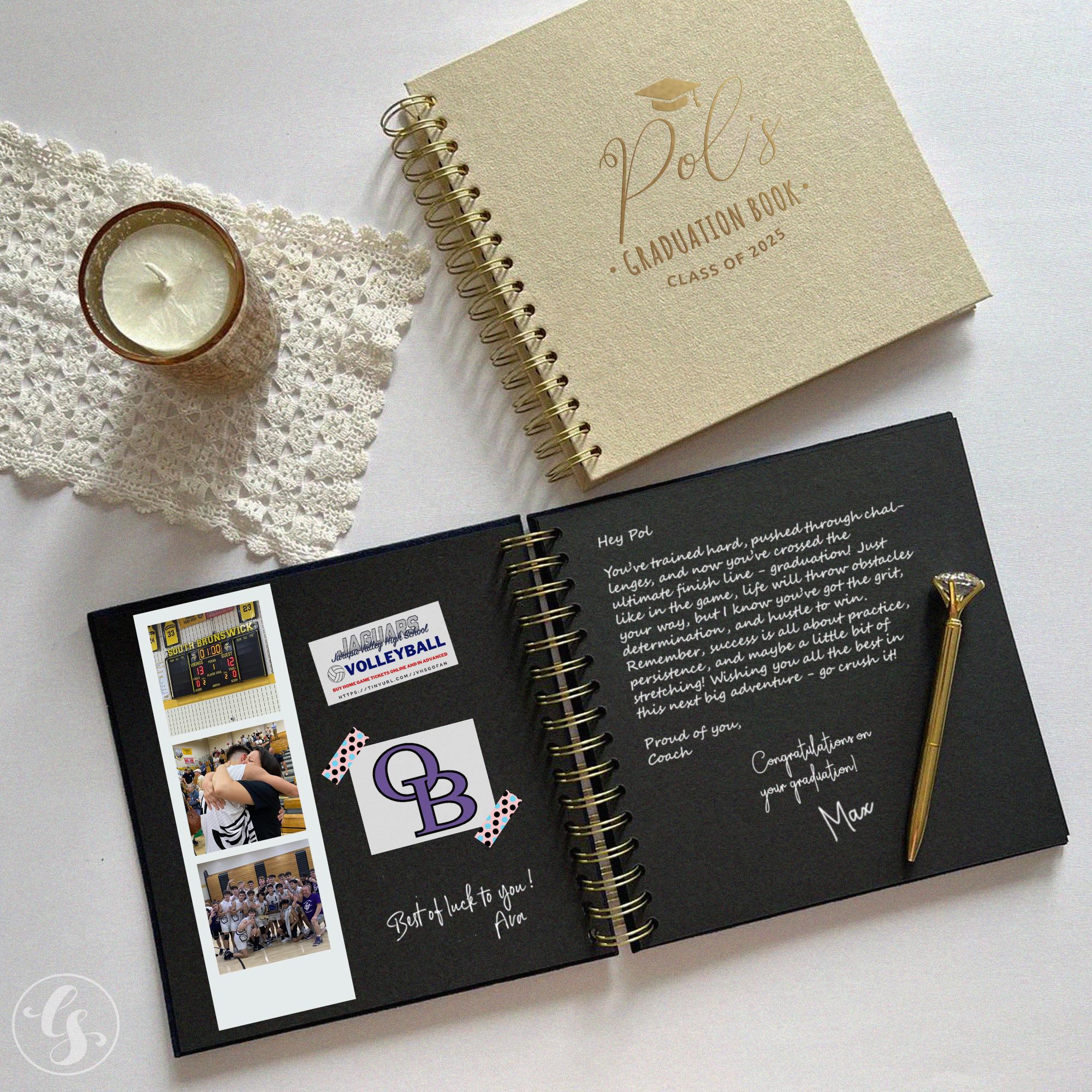 Leather Graduation Guest Book With Pen Graduation Party