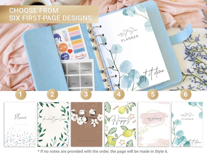 Custom Planner Binder, Mini Planner A6, Personalized Planner 2026-2027 For Wife Woman gift for her, Weekly Planner academic image 9
