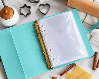 A5/A6 Plastic Sheet Protector Sleeves for Recipe Book Binder, Planner Binder - Add-On Only