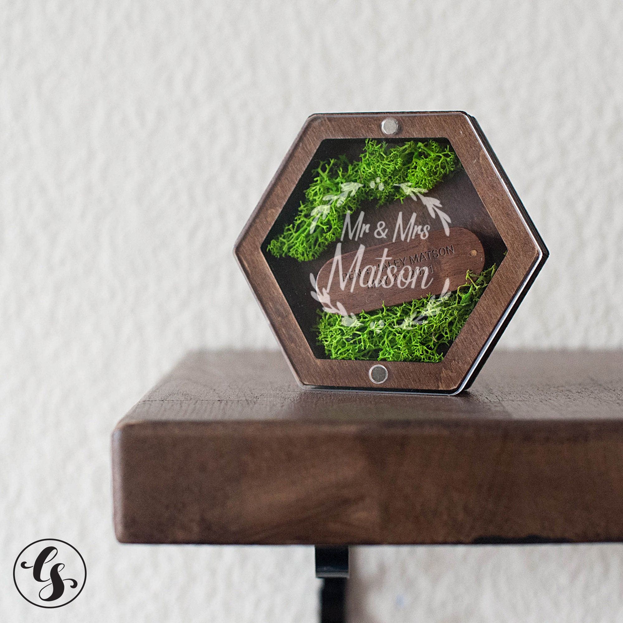 Custom Wood USB Flash Drive and Box - Wedding USB Drive and Box, Engraved USB Flash Drive - Perfect Wedding Keepsake for Photos and Video
