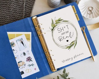 Wedding Planner Book It just got real - Personalized Bride Planning Book Organizer Engagement gifts