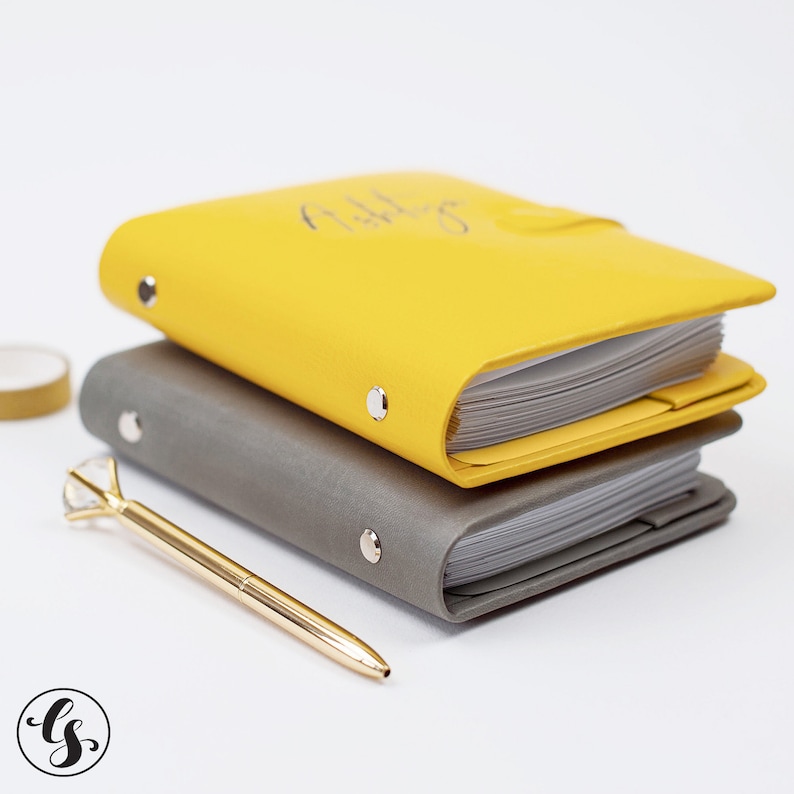 Personalized Planner 2022 Vegan Leather Planner Binder Etsy