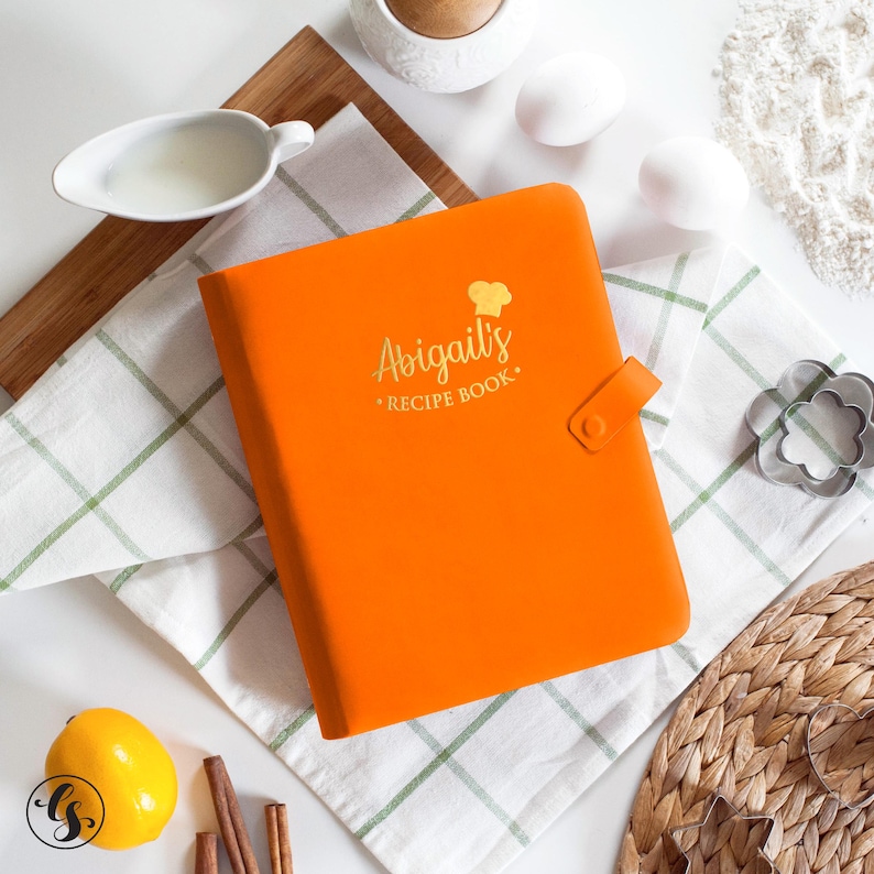 Custom Cookbook Binder with Dividers, Blank Recipe Book for Family Recipes, Housewarming Gift
