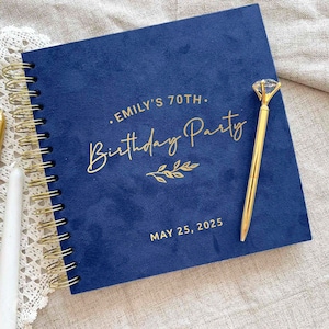 Custom Guest Book 21th 30th 40th, 50th, 60th, 70th Birthday Decor. Birthday Photo Album - Party GuestBook Polaroid Instax Photobooth image 5