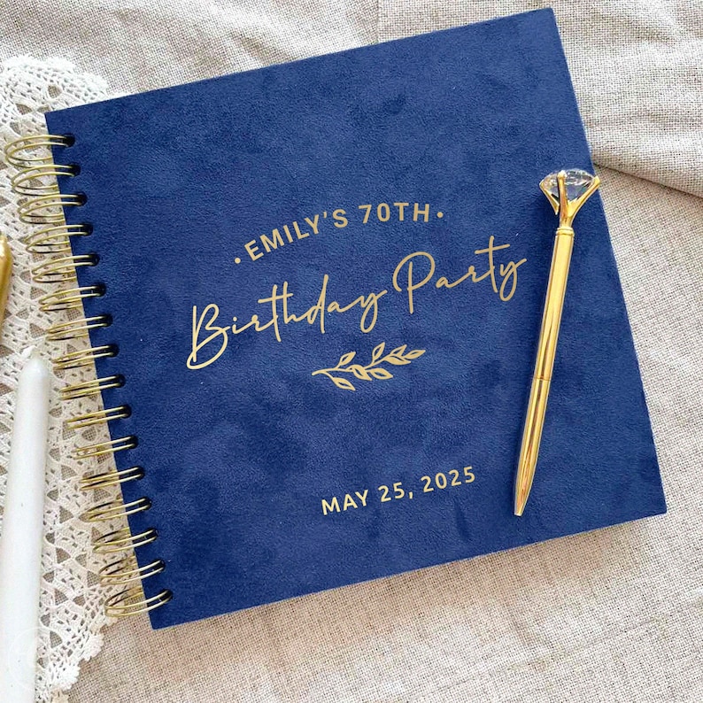 Custom Guest Book 21th 30th 40th, 50th, 60th, 70th Birthday Decor. Birthday Photo Album - Party GuestBook Polaroid Instax Photobooth image 5