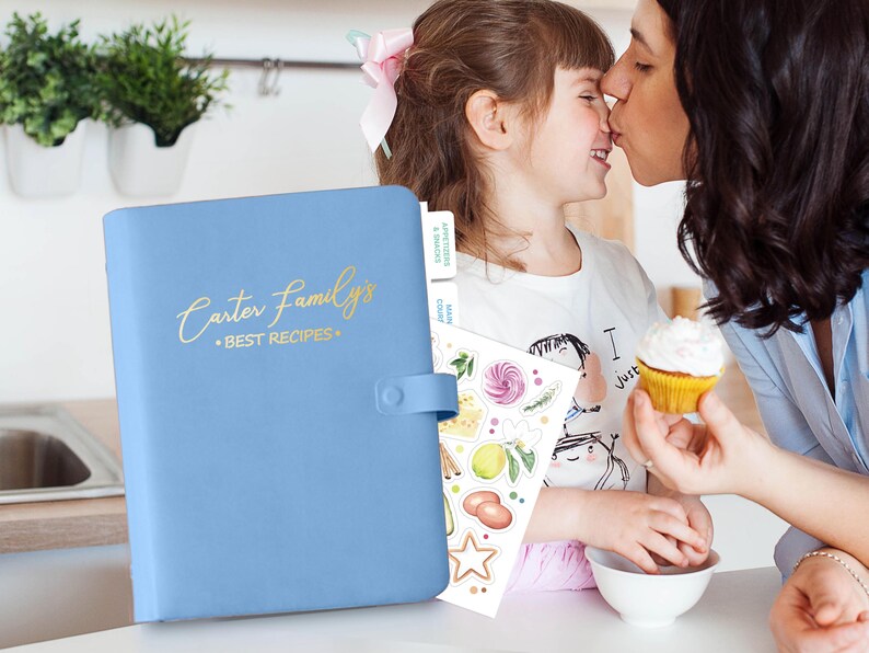 Custom Cookbook Binder with Dividers, Blank Recipe Book for Family Recipes, Housewarming Gift image 12