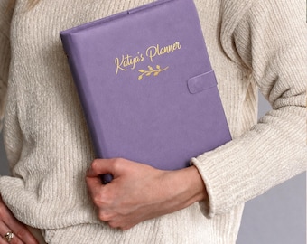 Planner 2027 Weekly - Birthday gifts, Faux Leather Planner Binder, Personalized Academic Refillable Agenda Organizer
