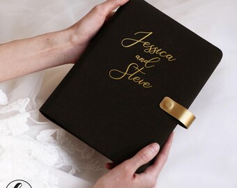 Personalized Wedding Planner Gift for Engagement - Linen Binder Organaizer for Bride