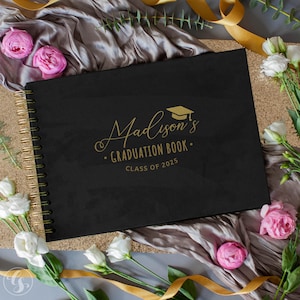 Graduation Guest Book Custom Grad Party Guestbook. Personalized Graduation Velvet Album for Party High School College Graduation Gift