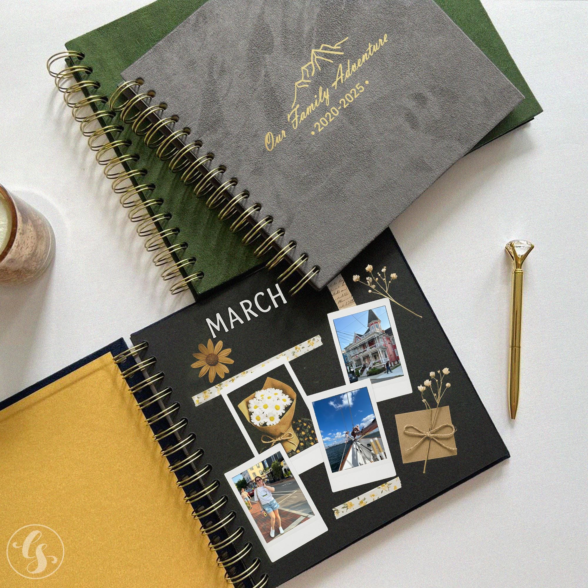Our Adventure Book Scrapbook Couples Travel Book, Bucket List Album Personalized Anniversary Gift for Boyfriend