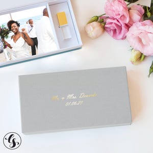 Custom Photo Box with USB Engraved, Print Box and USB Drive, 4x6 Photo Box with USB Slot, 5x7 Photo Box image 6