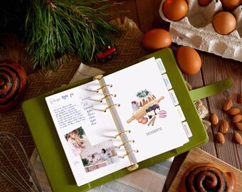Custom Cookbook with Family Recipes, Mother to Daughter Blank Recipe Book Christmas Gift