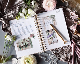 Wedding organizer book, custom wedding planner book, velvet bridal planners personalized Engagement Gifts