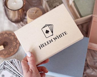 Playing Card Storage Box for 2-4 Decks: Personalized Gift for Playing Card Lovers