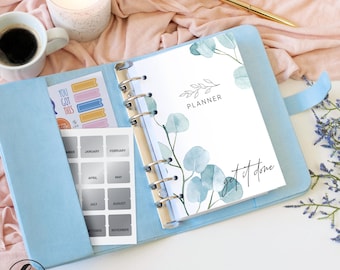 Custom Planner 2026-2027 Daily Planner Women Birthday gifts, Vegan Faux Leather Planner Binder, Personalized Hourly Planner Academic